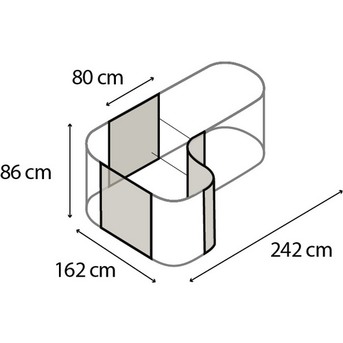 VITAVIA Hochbeeterweiterung »Terra«, BxHxL: 80 x 86 x 80 cm, Zincalume® - gruen 2