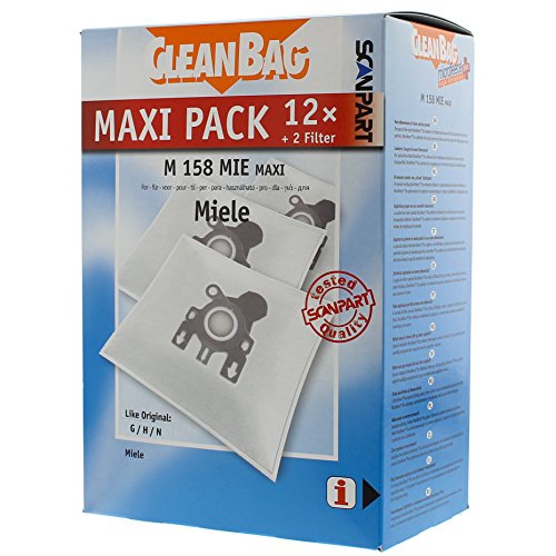 Scanpart Staubsaugerbeutel Maxi Pack M 158 MIE; wie Original Miele: G, H, N