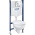 GROHE Wand-WC-Komplettset »Solido Compact«, Tiefspüler, alpinweiß, spülrandlos - weiss