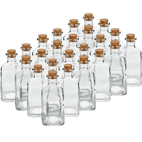 24x Glasflasche mit Korken 120ml kleine Flaschen zum befüllen Leere Glasflaschen Flasche Glas Likörflaschen Ostern Glasflasche Weihnachten Likör kleine Flaschen leer Öl Essig Glass bottle Fläschchen