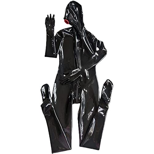 Herren- und Damen-Latex-Vollbeschichtungs-Body-Shaping-Bodysuit mit Mundschutz Custom