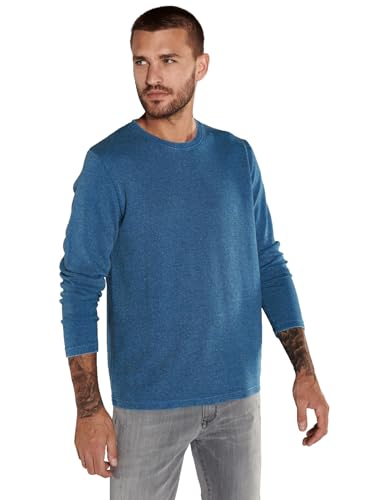 emilio adani Herren Herren Langarm-Shirt Slim fit, 36147, 36147, Brilliantblau in Größe XL