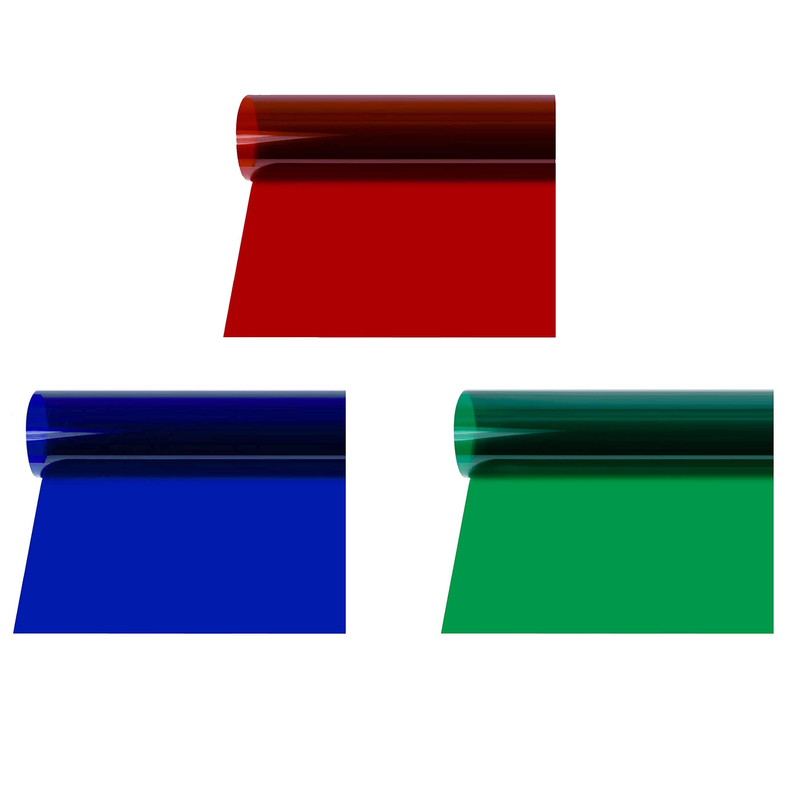 Selens 40x50cm Farbfilter Folie Professionell Transparente Farbkorrektur Beleuchtung Folien für Foto Studio Strobe Flash 3 Stück Rot Blau Grün