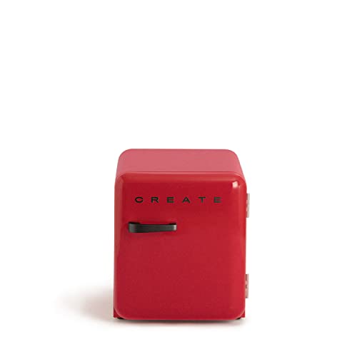 CREATE /RETRO FRIDGE 50 BLACK/Roter Kühlschrank Hebel schwarz/Minibar, ohne Gefrierfach, 50 cm
