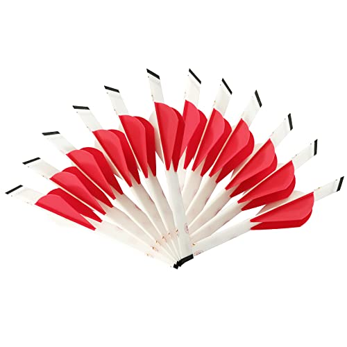 LEANPRO Schrumpffletch mit 5,1 cm Schaufeln, 12 Stück Stretch Pfeil Wraps Universal Fit für Pfeile und Bolzen, DIY Bogenschießen Fletching Tool