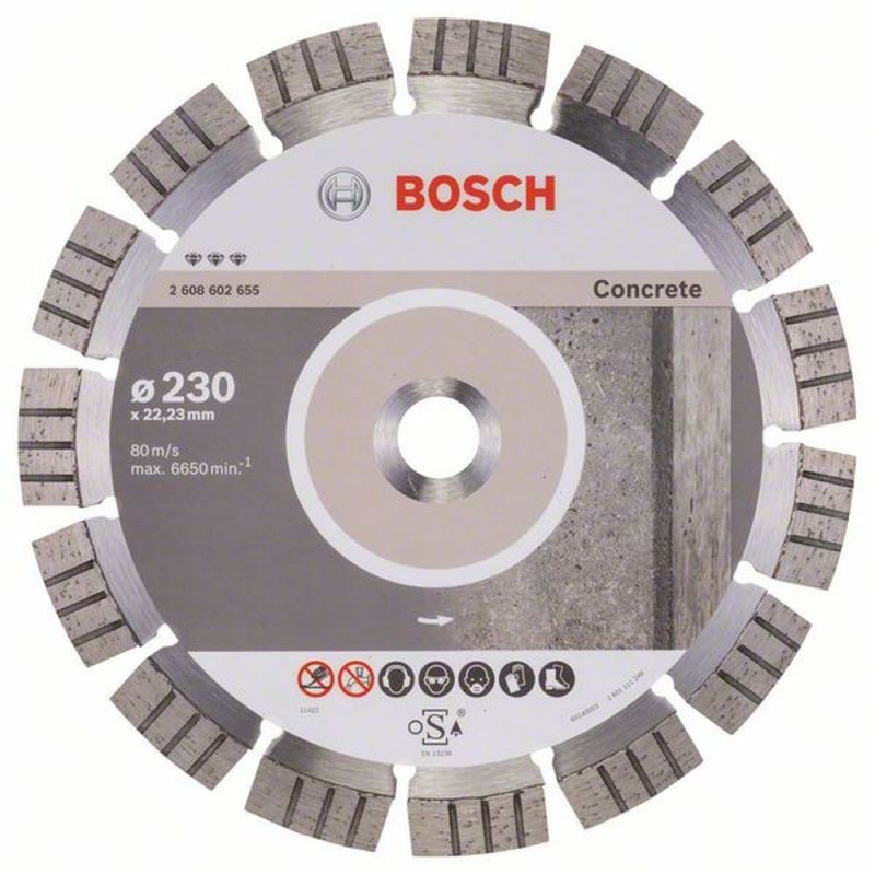 Bosch Diamanttrennscheibe Best for Concrete, 230 x 22,23 x 2,4 x 15 mm 2608602655