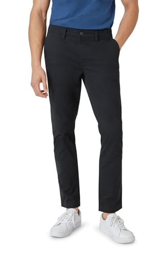 Ben Sherman Men's Khaki Pants - Comfort Stretch Slim Fit Chinos, Size 32X32, Black