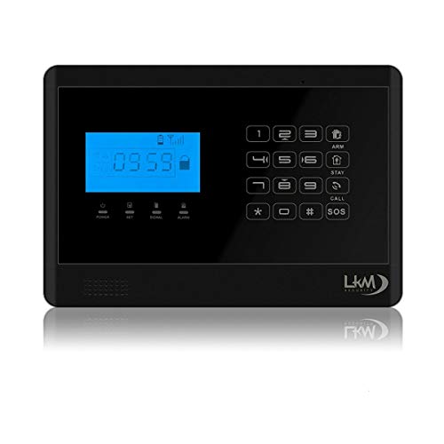 LKM Security M2E S8 Alarmanlage Komplettset ● 15-Teilig ● LCD Touch | GSM | Abschreckung | Wireless | Sicherung | schwarz