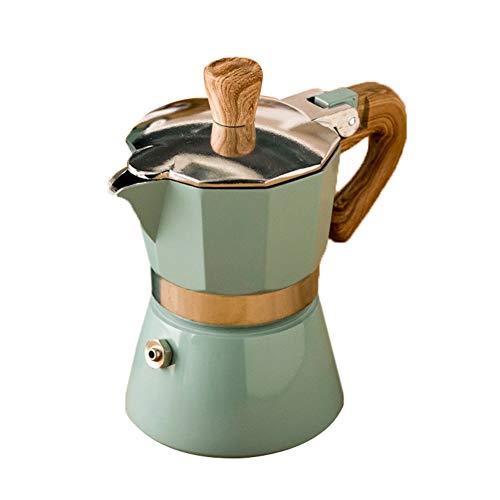 Tixiyu Italienischer Moka Espresso-Kaffeemaschine, 150/300 ml, Aluminium, Perkolator, für alle Induktionsherde geeignet