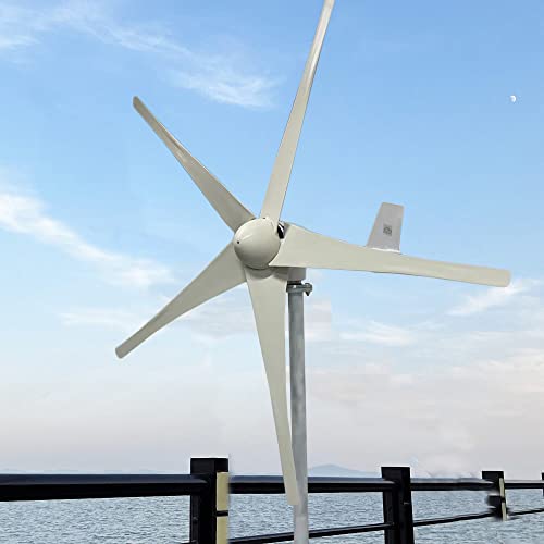 1500W Windkraftanlage Kit 12V 24V 48V Windturbine mit MPPT Laderegler Windrad Windgenerator Energie Turbinen 5 Blätter Windmühl Home Energy