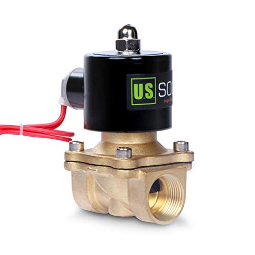 U.S. Solid 3/4" G 220V AC Messing Magnetventil Direktgesteuert für Wasser Luft Gas Öl NC Brass Solenoid Valve