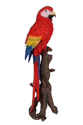 Gartenfigur Ara Papagei 66cm Tierfigur lebensecht Gartendekoration Figur Skulptur groß