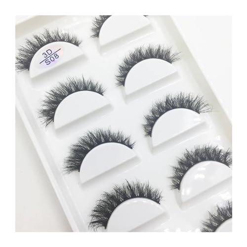 FULIMEI 16 Stil 5 0/100 Paar dicke Wimpern natürliche falsche Wimpern weiche gefälschte Wimpern Wispy Make-up Faux (Color : 5 Pairs Mix-S-Z, Size : 25Boxes 125Pairs)