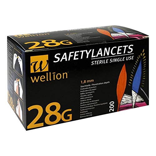 Wellion Safetylancets Sicherheitslanzette, 28g 1.5 Mm
