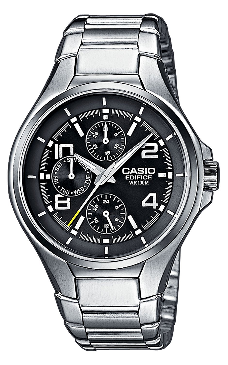 Casio Edifice Herren Massives Edelstahlgehäuse und Edelstahlarmband Uhrenarmband EF-316D-1AVEG