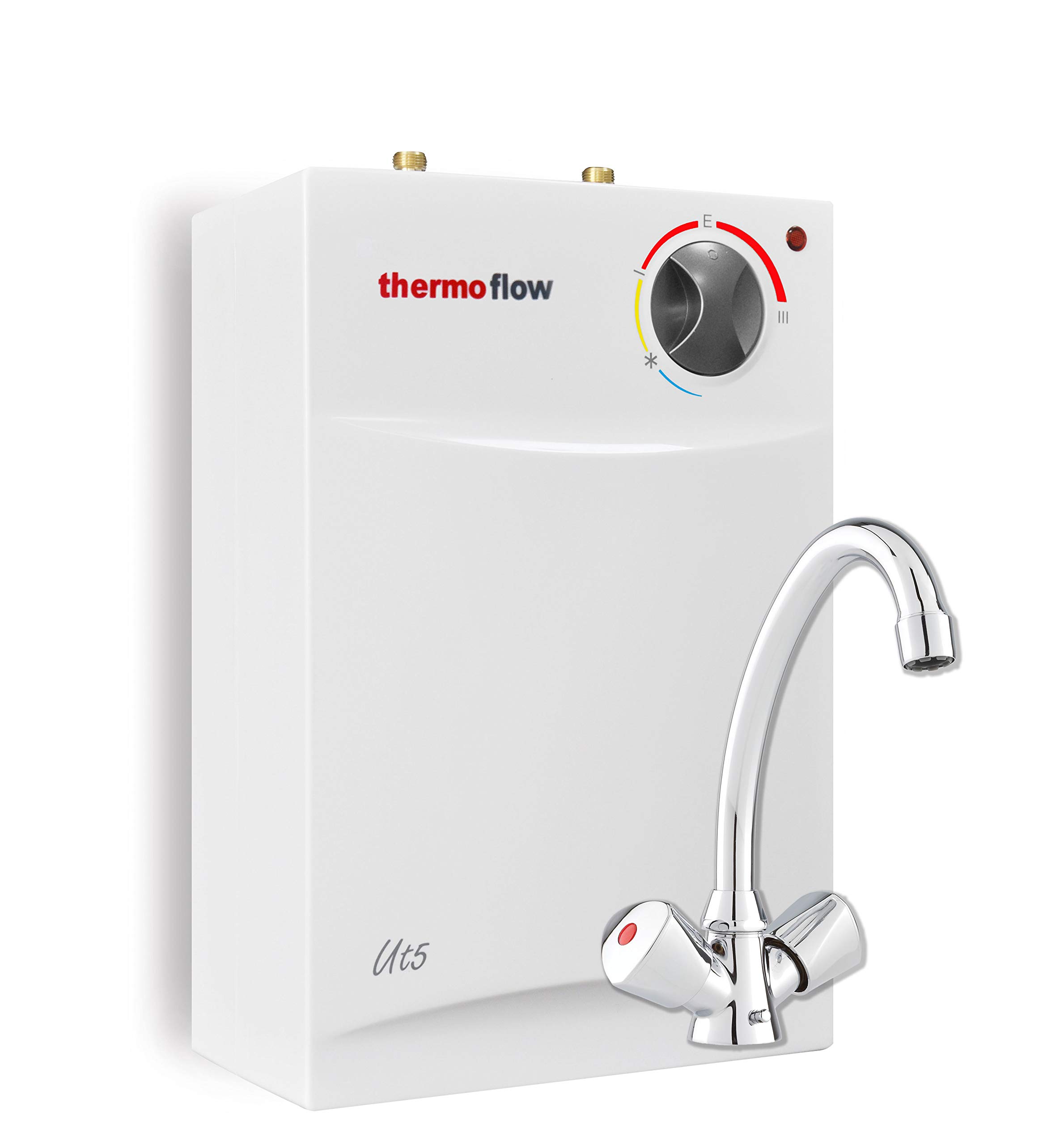 Boiler Warmwasserspeicher 5 L Untertisch Niederdruck 2kW + Armatur Thermoflow