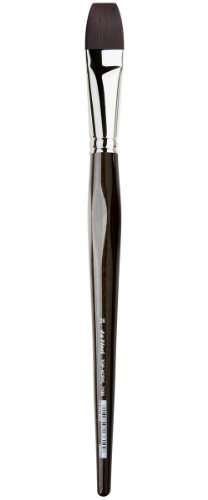 da Vinci 7185-26 Oil & Acrylic Serie 7185 Top Acrylpinsel flach rot/braun Synthetik mit langem ergonomischem Griff, Größe 26