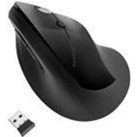 Kensington Pro Fit Ergo Vertical Wireless Mouse - Maus - ergonomisch - Für Rechtshänder - 6 Tasten - kabellos - 2.4 GHz - kabelloser Empfänger (USB) - Schwarz