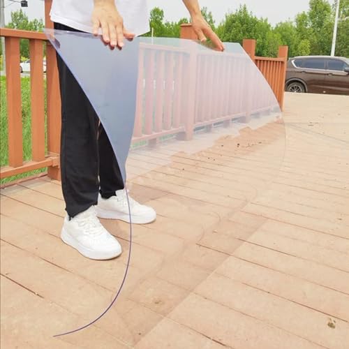 Dachplatten Aus Polycarbonat,Transparente Acrylglas Platten,1.5mm PC Endurance Board,Wasserdichte UV-Schutz,für Gewächshaus Gartenbau Carports Vordächer,Anpassbar (0.6x2m)