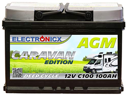 Electronicx Caravan Edition Batterie AGM 100 AH 12V Wohnmobil Boot Versorgung