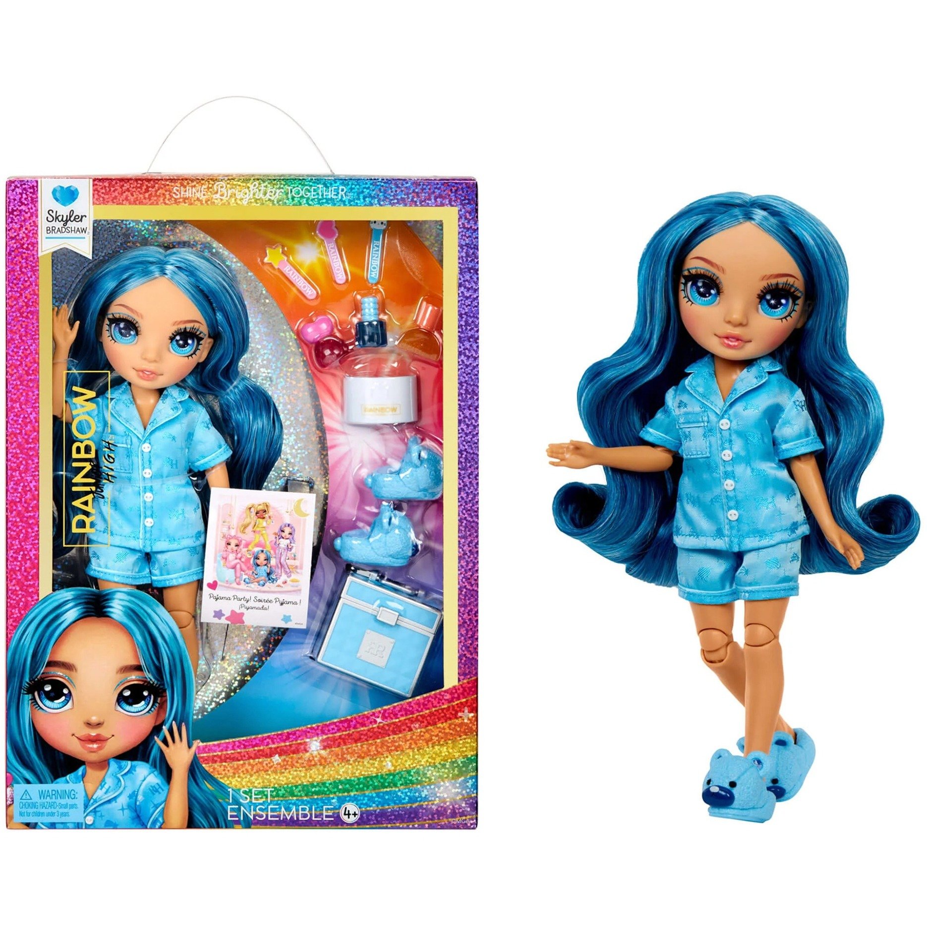 Junior High PJ Party Fashion Doll- Skyler (Blue)
