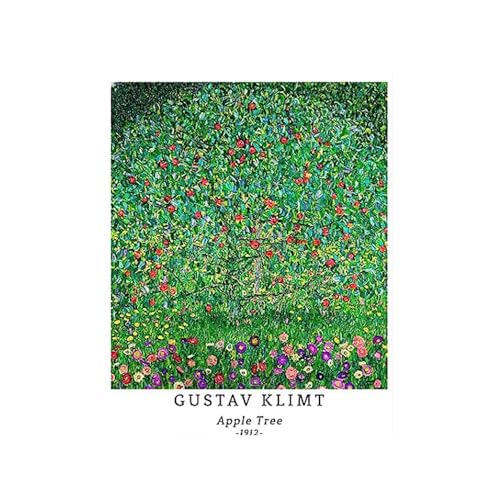 ZENCIX Gustav Klimt Klassische Poster Bäume Landschaft Wandkunst Retro Leinwand Gemälde Gustav Klimt Drucke für Schlafzimmer Wohnkultur Bilder 40x60cm Kein Rahmen
