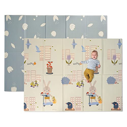 Taf Toys TAF13085 Urban Garden Babymatte für Babys und Kleinkinder, gepolstert, 200 x 150 cm, für den Boden, faltbar, wasserdicht, Schaumstoff-Spielmatte mit Reisetasche, ab 0 Monaten