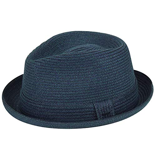Bailey of Hollywood Herren Billy Braided Fedora Trilby Hat Filzhut, Blau (Bluestone), Large