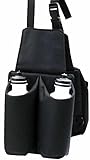Reitsport Amesbichler AMKA Packtasche Nylon mit 2 Flaschenhaltern Satteltasche Packtasche Satteltasche Westernsattel schwarz