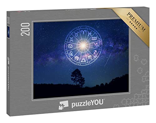 puzzleYOU: Puzzle 200 Teile „Tierkreiszeichen innerhalb des Horoskopkreises, Astrologie“