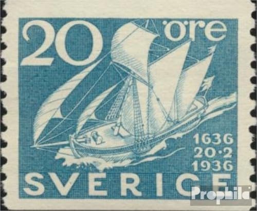 Prophila Collection Schweden 230A postfrisch ** MNH 1936 Schwedische Post (Briefmarken für Sammler) Seefahrt/Schiffe