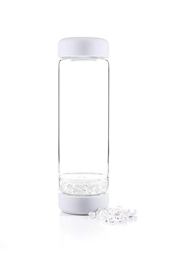 inu! CRYSTAL | cloud white - Die Wasserflasche mit Edelsteinen für Individualisten