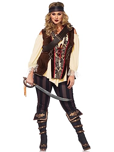 Leg Avenue Damen Captain Blackheart Piratin Kostüm Übergröße XL-XXL