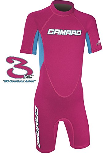 Camaro Flex Kinder Shorty Toddler Reactor Spring Neopren Neoprenanzug Schwimmanzug Pink