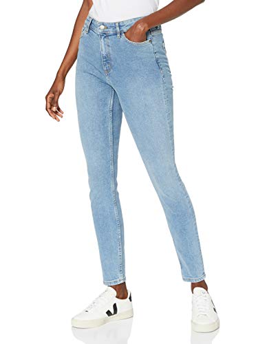 MERAKI Damen Skinny Jeans mit Hohem Bund, Dunkles Marineblau, 27W / 32L