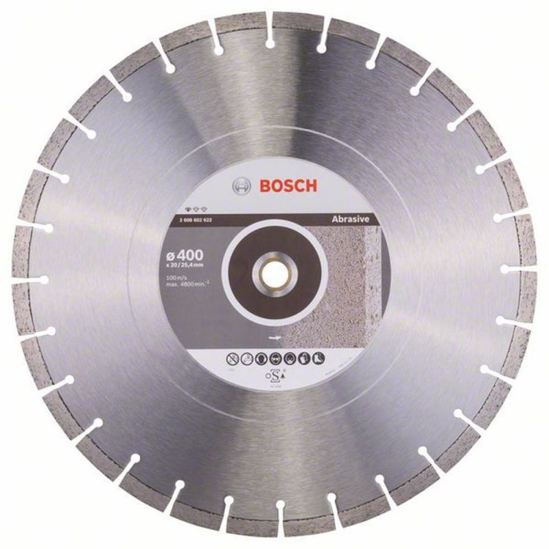 Bosch Diamanttrennscheibe Standard for Abrasive, 400 x 20,00/25,40 x 3,2 x 10 mm 2608602622