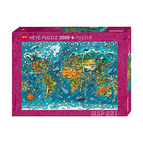 Heye Puzzle 2000 pièces : Map Art Miniature World