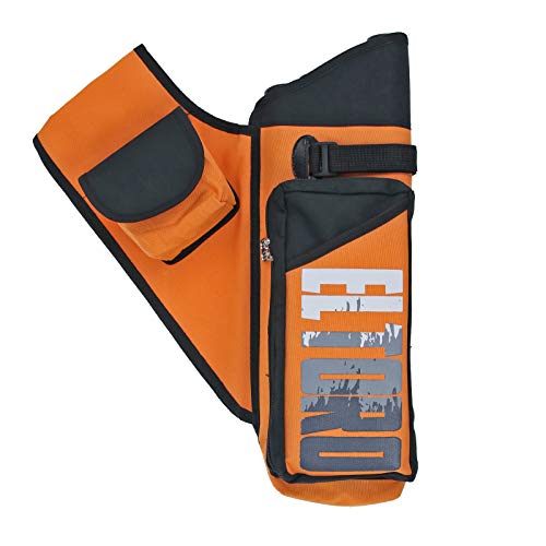 elToro Sport Deluxe II - Seitenköcher | Farbe: Orange; Zubehör Bogenschießen, Pfeil und Bogen, Bogensport, Köcher mit aufgesetzter Tasche