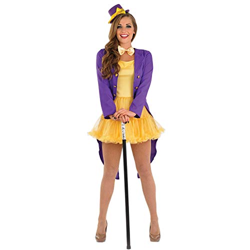 Fun Shack Lila Schokoladenfabrik Besitzer Kostüm für Damen, Halloween und Karneval - XL