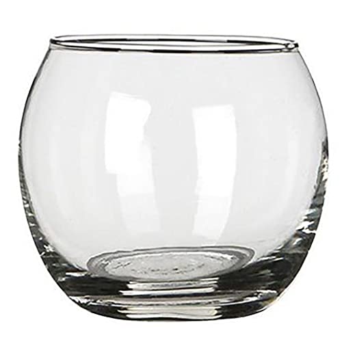 12 x Kleine Kugelvase Ø 8 cm - H 7 cm - Kugelglas - Windlicht - Dessert im Glas - Vase - Tischvase - Vorspeisenglas - Blumenvase Größe 12 Stück (Ø 8 - H 7 cm)