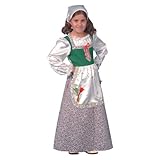 Dress Up America 373-S Little Deluxe Dutch Girl Kostüm Set, Damen, Blau, Größe 4-6 Jahre (Taille: 71-76 Höhe: 99-114 cm)