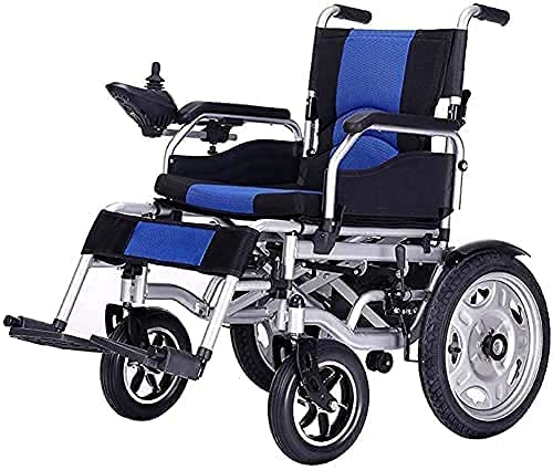 Elektrischer Rollstuhl aus Aluminiumlegierung Leicht zusammenklappbar Einfach zu tragen mit Kopfstütze Trolley Reiseroller für ältere Menschen mit Behinderungen