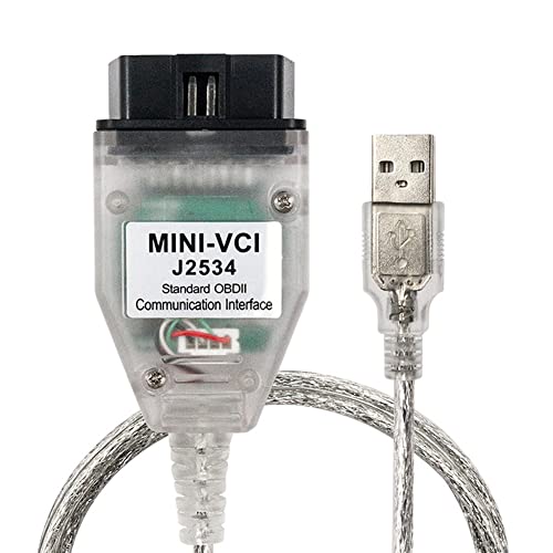 LIZHOUMIL Mini VCI J2534 Diagnosekabel Scanner Adapter OBD2 USB Interface Scan Kabel kompatibel für V16.20.023 Boxed