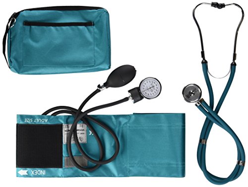 NCD Medical/Prestige Medical Set mit Aneroid-Manometer und Doppelkopf-Stethoskop, Petrol