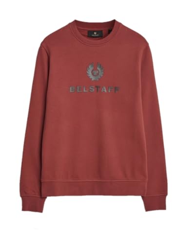 Belstaff Signature Crewneck Sweatshirt (Lava Red, L), Lavarot, Large