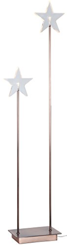 LED-Standleuchte "Karla Duo" transparent / kupfer, 2 warmwhite LED ca. 72 cm x 15 cm, mit Trafo