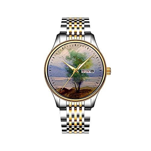 Uhren Herrenmode Japanisches Quarz Datum Edelstahl Armband Gold Uhr London, England's Historic Tower Bridge Uhr