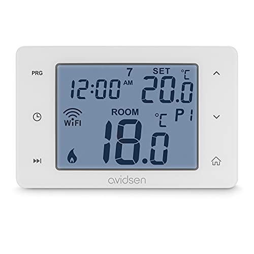 AVIDSEN Home Flow Thermostat, smarte Heizungssteuerung von Boiler/Warmwasserheizung, kabelgebunden, Smartphone App, ohne Abonnement, einfache Installation