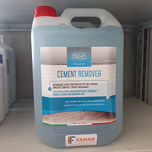Faber Cement Remover 5 Liter Säure-Reinigungskonzentrat zum Entfernen von Zement und anorganischem Schmutz