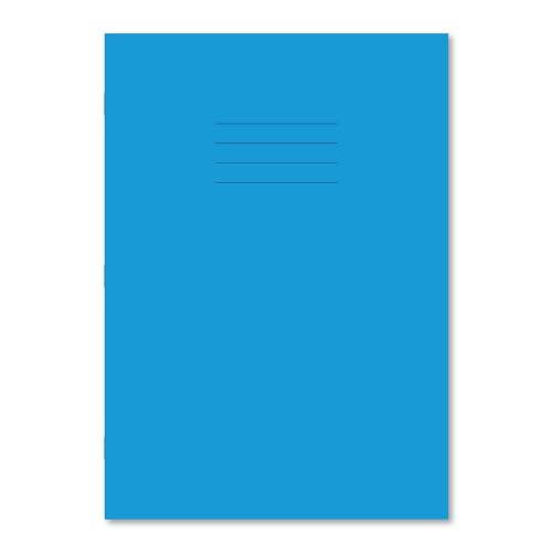 Hamelin A4 8 mm liniert und Rand 64 Seiten Heft – 50 Stück 64 hellblau